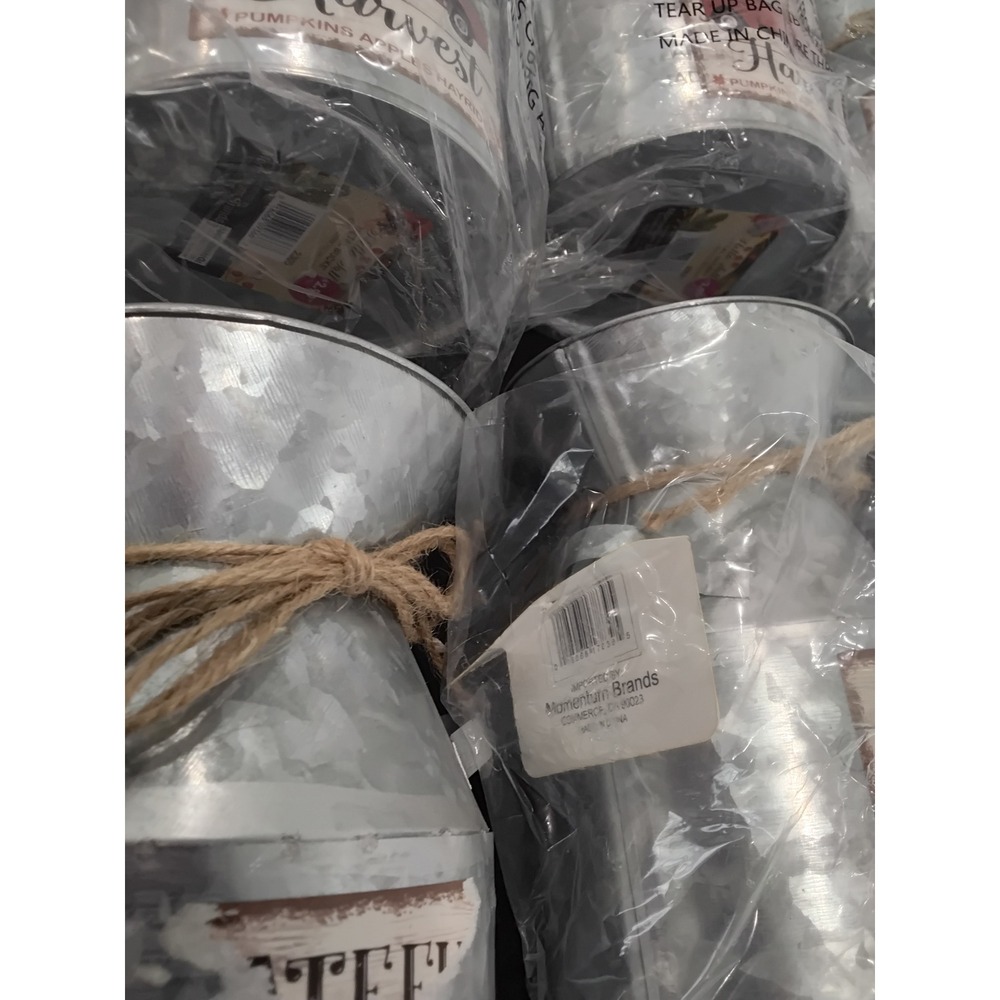 Farmhouse Fall Decor Bundle – 12 Galvanized Buckets - Picture 8 of 11